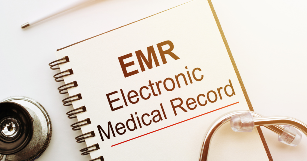 medical record system on spiral bound book